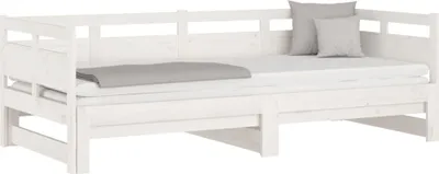 Obrázek produktu pro vidaXL Rozkládací lehátko bílé masivní borovice 2x(80x200) cm