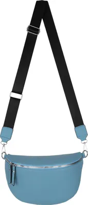 Produktbild von Bauchtasche Umhängetasche Crossbody-Bag Hüfttasche Kunstleder Italy-Design BLUE (22415)