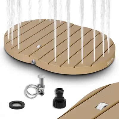 Produktbild von CCLIFE Gartendusche Aussendusche, Außendusche Garten, Bodendusche Outdoor,Dusche Mit Fußrad,Fontänenhöhe 4m,PP,CushHom,Farbe：Holzoptik