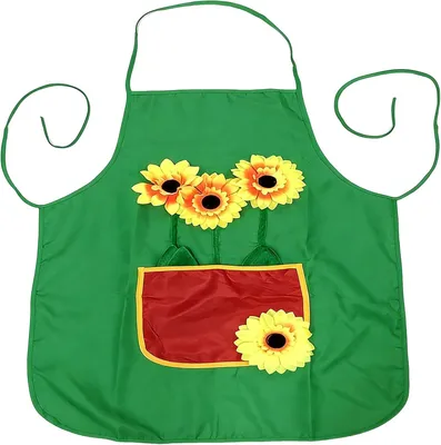 Imagen del producto de Delantales de jardinería con aplicaciones de girasoles, unisex, para trabajos de jardinería