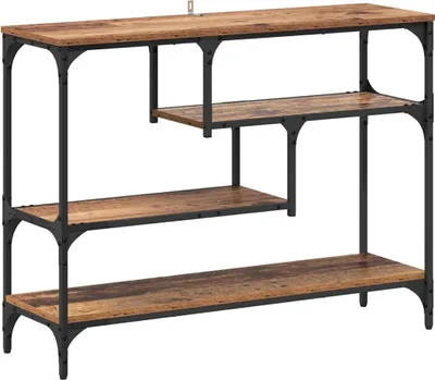 Zdjęcie produktu dla vidaXL Konsola z półką z drewna odzyskanego 100 x 30 x 75 cm materiał drewnopochodny