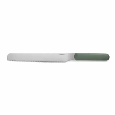 Produktbild von BergHOFF Home Elements Brotmesser 21 cm, Wellenschliff, Edelstahlklinge, für Brot Kuchen Melone, Khaki