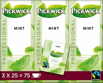 Produktbild von Pickwick - Professional Minze - 3x 25 Teebeutel