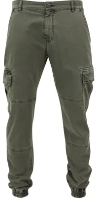Immagine prodotto di Kalhoty Urban Classics - Pantaloni da jogging in twill lavato - oliva - 34