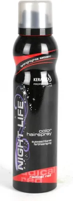 Produktbild von 6x Keralock Color Haarspray Rot 150ml Auswaschbar Haar Farbe Fasching Karneval