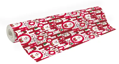 Produktbild von Clairefontaine Geschenkpapier Alliance 60g, Rolle 50x0,70m, Hohoho Rot 211958C