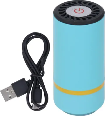 Image de Appareil de mise sous vide électrique avec batterie rechargeable, appareil de scellage automatique pratique pour les vêtements, les emballages alimentaires, bleu marine