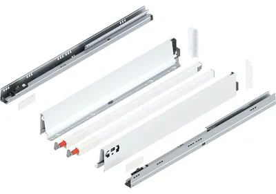 Produktbild von Blum Tandembox antaro C-Reling Schubladenschienen-Set | 1 Paar, 30kg 600mm | Vollauszug Blumotion, seidenweiß