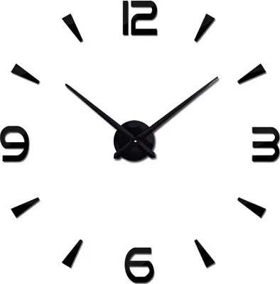 Obrázok produktu pre Nálepka nástenné hodiny veľké 80-120cm čierne 4 číslice