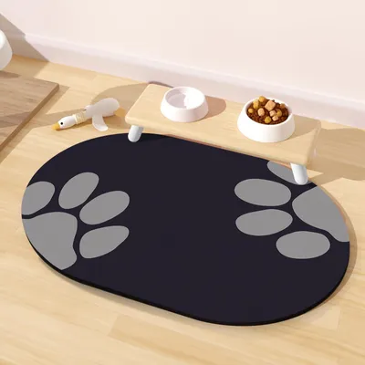 Zdjęcie produktu dla Mata pod miskę dla psa i kota - Antypoślizgowa - 51 x 30,5 cm - Gumowy spód