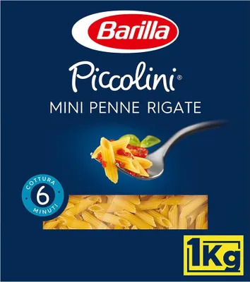 Produktbild von Barilla Hartweizen Pasta Piccolini Mini Penne Rigate – 6er Pack (6x1kg)