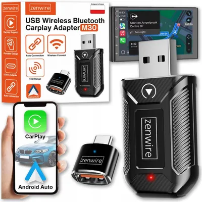 Obrázok produktu pre Mini adaptér - Carplay - Android - pre auto - bezdrôtový - CarLink Audio USB USB-C - 10 m