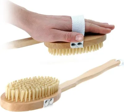 Image de Brosse de bain de massage en bois 40 cm