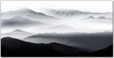 Produktbild von Coloray Bild aus Leinwand 140x70 Leinwand Dekoration - Bergnebel