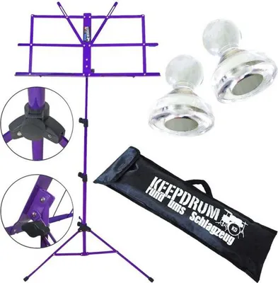 Obrázek produktu pro keepdrum MUS2FL notový stojan fialový s 10 magnety
