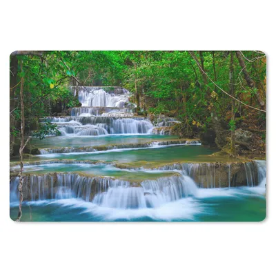 Produktbild von MuchoWow® Mauspad Mousepad Wasserfall - Bäume - Natur - Dschungel 27x18 cm - Mousepads - Maus Mat - Pad - Mausunterlage - Büroartikel - Desk Matten