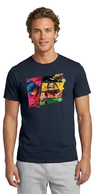 Produktbild von Spreadshirt Miraculous Superhelden Männer T-Shirt, XXL, Navy