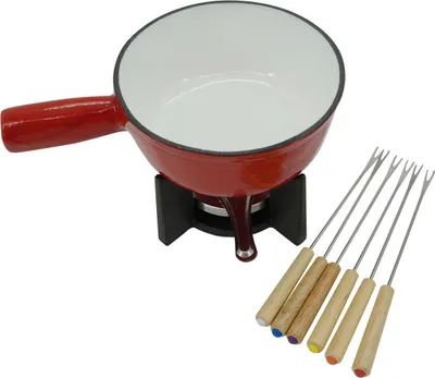 Image de Set à fondue au fromage 2 personnes fonte émaillée Fackelmann