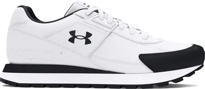 A single white and black Under Armour sneaker shown from the side.