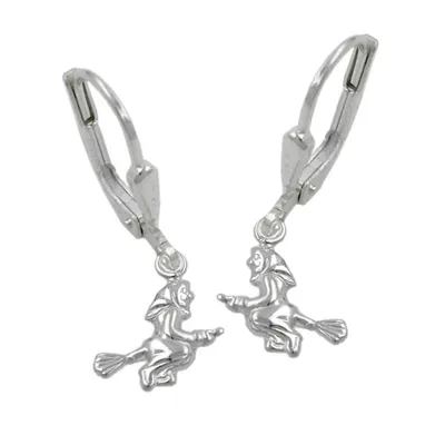 Produktbild von Ohrbrisur Ohrhänger Ohrringe 23x9mm Hexe glänzend Silber 925 silber 23x9mm