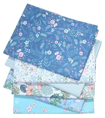 Produktbild von 6 Stück Baumwollstoff-Set für Patchwork und kreative Projekte