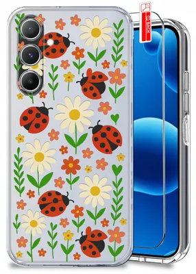 Produktbild von Hülle für Samsung A17 5G – Frühlingsmotive, Frühlingsblumen, durchsichtige Hülle + Displayschutzfolie