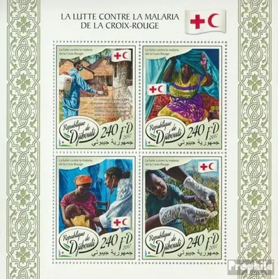 Produktbild von Briefmarken Dschibuti 2017 Mi 1836-1839 Kleinbogen (kompl. Ausg.) postfrisch Rotes Kreuz