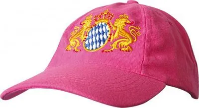 Produktbild von Baseballcap mit Einstickung - Bayernwappen mit goldenen Löwen - 68563 rosa