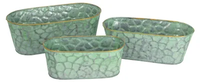 Obrázek produktu pro Květináč PTMD Dianne - 33x16x12 cm - zinek - zelený
