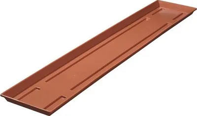 Produktbild von Untersetzer große Ausführung für Blumenkasten, Farbe:terracotta, Länge:100 cm