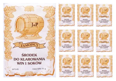 Produktbild von HUGBERT Klärungsmittel auf 25L, für Wein Saft Klärmittel Schönung, Hefe, 10 Stück