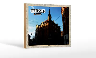 Produktbild von Holzschild Städte Leipziger Stötteritz Gebäude 18x12 cm Dekoration