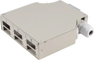 Zdjęcie produktu dla S/CONN maximum connectivity LWL-Verteilerbox, Metall, 6-fach, szyna DIN, grau (07-65010)