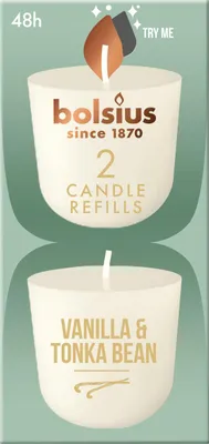 Produktbild von Bolsius Cleanlight Duft-Nachfüller 2er Pack vanille & tonkabohne