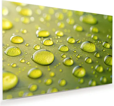 Produktbild von Glasbild 60x40cm in XXL für Wohnzimmer, Schlafzimmer Motiv Wassertropfen anschaulich