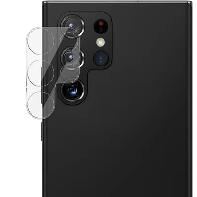 Produktbild von 2x Kamera 9H Panzerhartglas für Samsung Galaxy S22 Ultra 3D KLAR ECHTES TEMPERED Panzerglas Kameraglas Kamerhartglas Kameraschutzglas Schutzglas Schutzfolie Panzerfolie