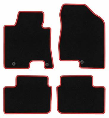 Obrázok produktu pre Velúrové autokoberce pre: Kia Ceed II 2012-2018 hatchback, kombi, wagon, ProCeed, kupé čierno-červené
