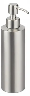 Produktbild von Relaxdays Seifenspender, nachfüllbar, Bad, WC, Küche, Pump Flüssigseifenspender, gebürsteter Edelstahl, 300 ml, silber