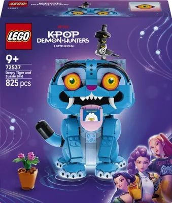 Immagine prodotto di LEGO KPop: Cacciatori di demoni, Der Tiger, Derpy e la gazza Sussie – Giocattoli KPop con 2 figure di animali e vaso per fiori – Decorazione per la cameretta dei bambini – Regalo per ragazze, ragazzi e appassionati di film dai 9 anni in su – 72537