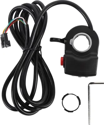 Obrázok produktu pre Elektrický regulátor rýchlosti Throptel 48 V 15DX - prstový akcelerátor s ukazovateľom výkonu pre riadidlá 2,22 cm