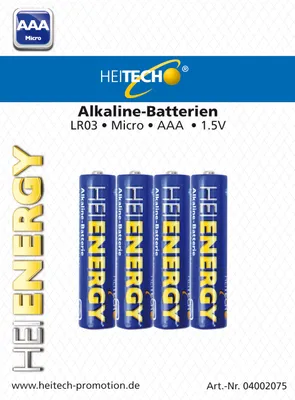 Produktbild von Alkaline Batterien Micro/AAA 4er-Pack