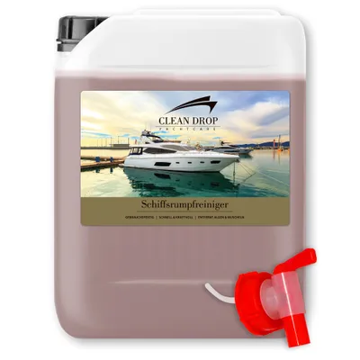 Produktbild von ABACUS® Bootsreiniger, Schiffsrumpfreiniger, Schiffsreiniger, Bootsrumpfreiniger, Yachtreiniger, Unterwasserschiffreiniger Clean Drop 1 x 5L mit AH