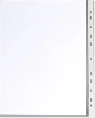 Produktbild von INF A4 Glänzende Sichthüllen - 100er Pack, 11-fach gelocht, Transparente PP Dokumentenhüllen
