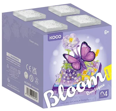 Imagen del producto de Kit de construcción mini KOCO Mariposa, plástico, 471 piezas, en caja de 11x12x11 cm