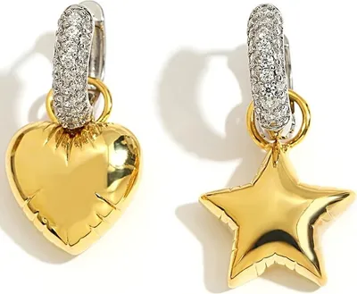 Image de Boucles d'oreilles VA-32689 en Or et Argent KP32689