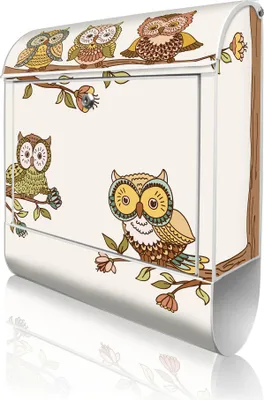 Produktbild von banjado Design Briefkasten Stahl weiß mit Zeitungsfach pulverbeschichtet "Zehn-Augen-Prinzip" 38x46x12,5cm & 2 Schlüssel - Postkasten A4 Einwurf inkl. Montagematerial [BKW 11173]