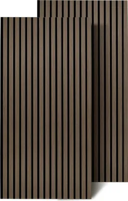 Zdjęcie produktu dla Izrielar 6 szt. paneli akustycznych z drewna, 120 x 60 cm, orzech, panele ścienne 3D z MDF, ścianka z listew, izolacja akustyczna, płyty akustyczne