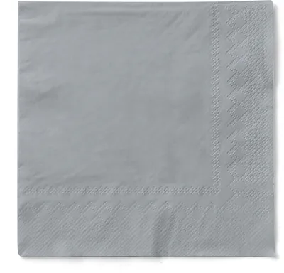 Produktbild von Tissue Serviette Silber, 40 x 40 cm, 100 Stück - Mank