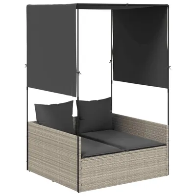 Zdjęcie produktu dla VidaXL 4002760, Lounge, Obite siedzisko, Technorattan, Stal, Szary, 110 kg, 110 cm