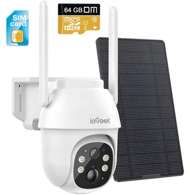 Produktbild von ieGeek Solar-Außenkamera PTZ 4G LTE 2K Akku